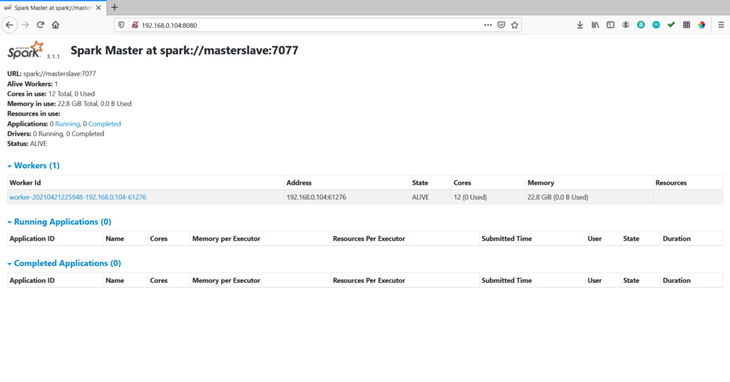 Apache Spark Cluster Apache Spark Cluster